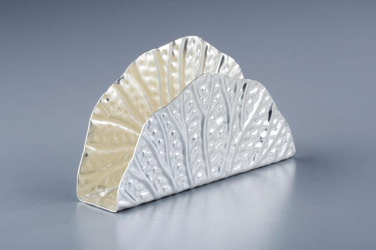 Silver Plated Lotus Leaf Tissue Holder