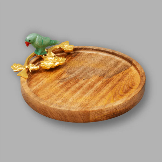 Wooden Parrot Thali